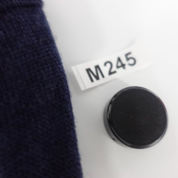 Navy Blue Merino Wool Sweater Mens Large Classic Soft 1/4 Zip BANANA REPUBLIC - Picture 11 of 11